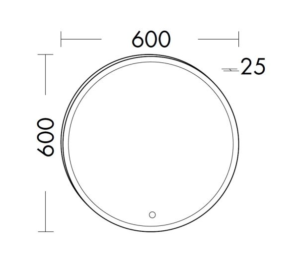 Burgbad Devio LED-Spiegel Ø60cm, Lichtfarbe einstellbar SIKZ060