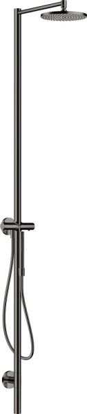 Axor Starck Duschsäule mit Thermostat und Kopfbrause 240 1jet, polished black chrome 12672330