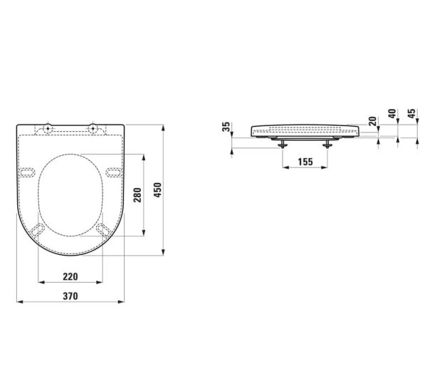 Laufen Pro X WC-Sitz mit Deckel & Absenkautomatik, abnehmbar