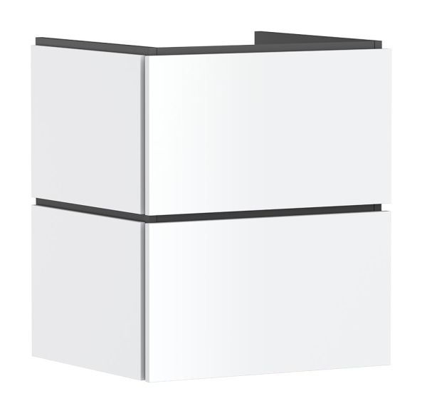 hansgrohe Xilesa E Unterschrank 53x47cm für Waschtisch, 2 Schubkästen, Grifffuge, weiß matt 54252700
