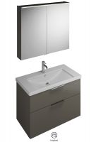 Vorschau: Burgbad Eqio Badmöbel-Set 93cm, Spiegelschrank, Keramik-Waschtisch und WT-Unterschrank