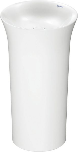 Duravit White Tulip freistehender Waschtisch Ø50cm, ohne Hahnloch, ohne Überlauf, WonderGliss, weiß 27025000701