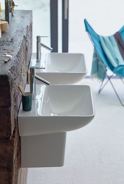 Duravit ME by Starck Waschtisch 60x46cm, mit Überlauf, ohne Wondergliss, weiß 2335600000