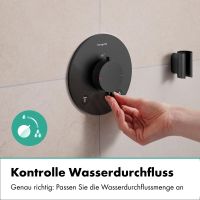 Vorschau: hansgrohe Ecostat Comfort S Thermostat, 2 Funktionen mit Sicherungskombination, brushed black chrome