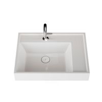 Vorschau: Burgbad Devio Mineralguss-Waschtisch 60cm mit Unterschrank, 1 Auszug & offenem Fach