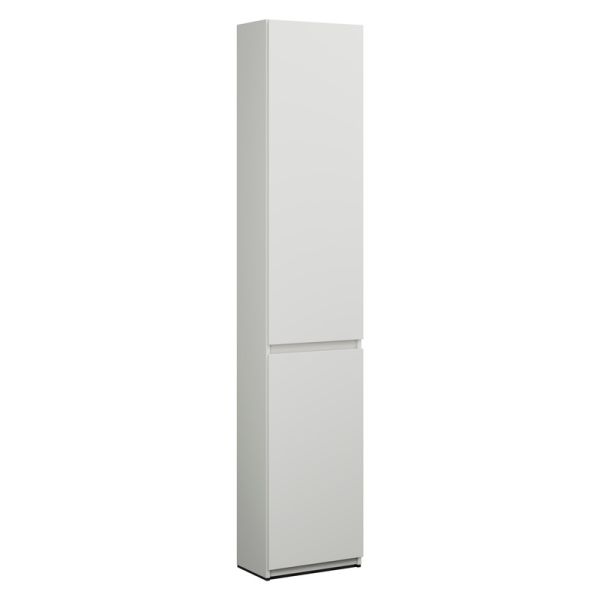 Burgbad Lin20 Hochschrank mit 2 Türen und 2 Winkelablagen, bodenstehend, Tiefe 24,3cm HSPM040