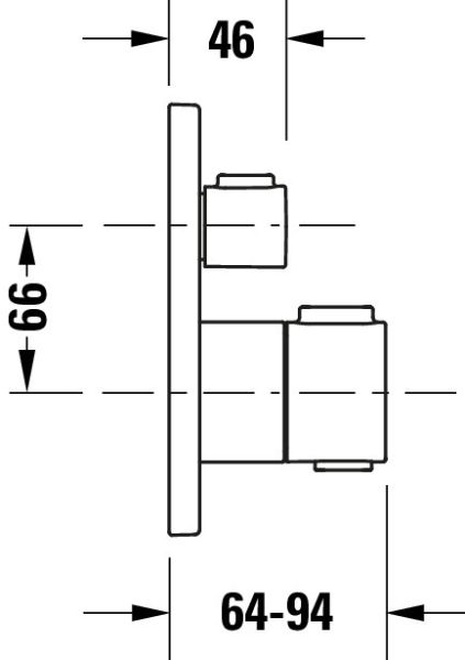 Duravit Duschthermostat Unterputz rund, edelstahl gebürstet