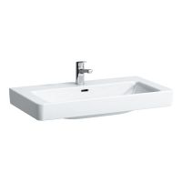 Laufen Pro S Aufsatzwaschtisch wandmontiert, geschliffen, mit 1 Hahnloch, 85x 46,5cm, weiß H8169650001041