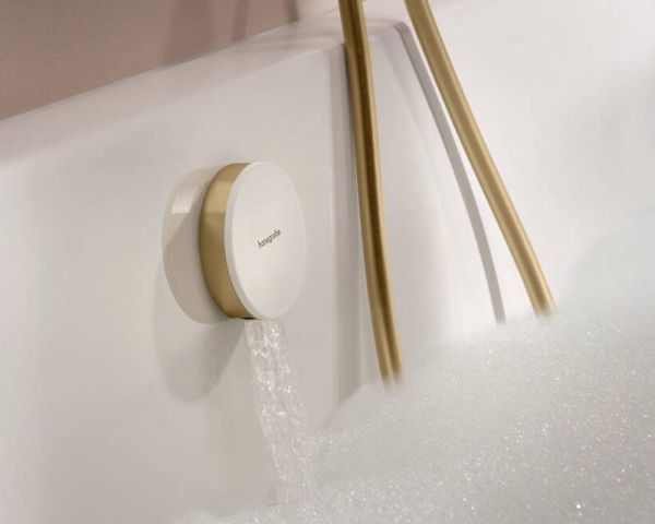 hansgrohe Exafill Fertigset Wanneneinlauf, Ablauf- & Überlaufgarnitur, brushed bronze/weiß glanz 58119140 