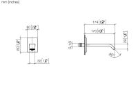 Vorschau: Dornbracht IMO eSET Touchfree Wandbatterie, chrom