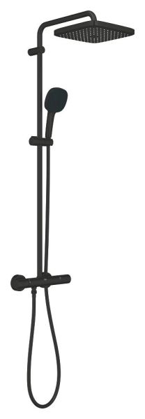 Grohe Tempesta System 250 Cube Duschsystem mit Thermostat, wassersparend, matt black