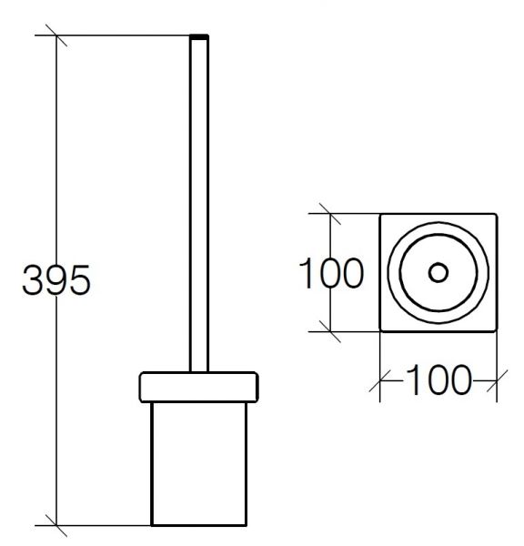 lineabeta SKUARA Toilettenbürstengarnitur verwendbar mit Halter 10cm, weiß