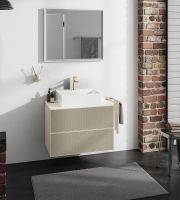 Vorschau: Hansgrohe Xevolos E Waschtischunterschrank 78x55cm für Aufsatzwaschtisch mit Konsole, 2 Schubkästen