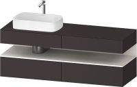 Vorschau: Duravit Qatego Unterschrank für Aufsatzbecken 160x55cm in graphit supermatt Antifingerprint, mit offenem Fach in weiß supermatt Antifingerprint, Ausschnitt links QA4777