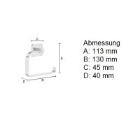 Vorschau: Smedbo Ice Toilettenpapierhalter ohne Deckel, chrom