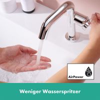Vorschau: Hansgrohe Tecturis S Waschtischarmatur 110 Fine CoolStart wassersparend+ mit Push-Open, chrom