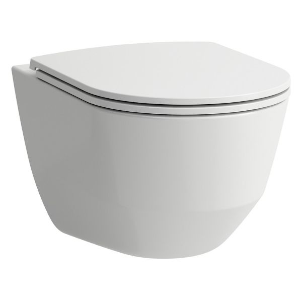 Laufen Pro Wand-WC mit WC-Sitz, spülrandlos, weiß