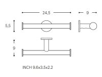 Vorschau: Cosmic Architect S+ Doppelter Rollenhalter ohne Deckel, chrom