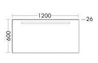 Vorschau: Burgbad Eqio/Sys30 Leuchtspiegel mit horizontaler LED-Beleuchtung, 120x60cm