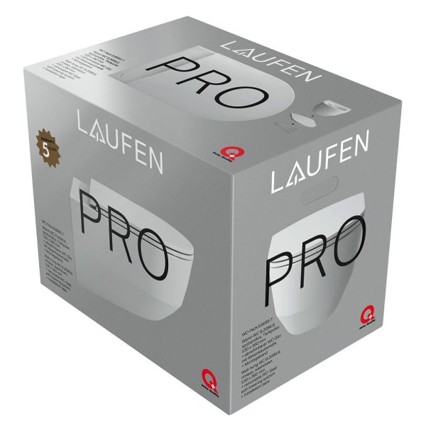 Laufen Pro Wand-WC mit WC-Sitz, spülrandlos, weiß