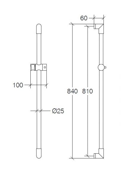 lineabeta LINEA DOCCIA Brausestange rund, chrom