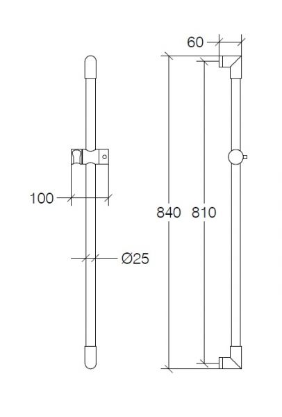 lineabeta LINEA DOCCIA Brausestange rund, chrom