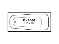 Vorschau: Polypex K 1600 Rechteck-Badewanne 160x70cm