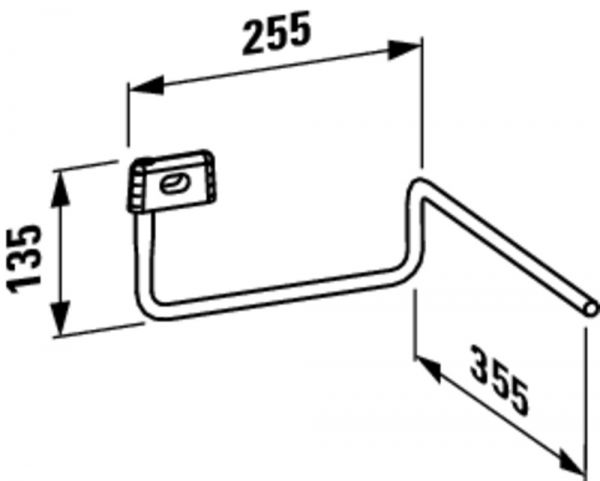 Laufen VAL Handtuchhalter rechts passend zu Waschtisch H814282
