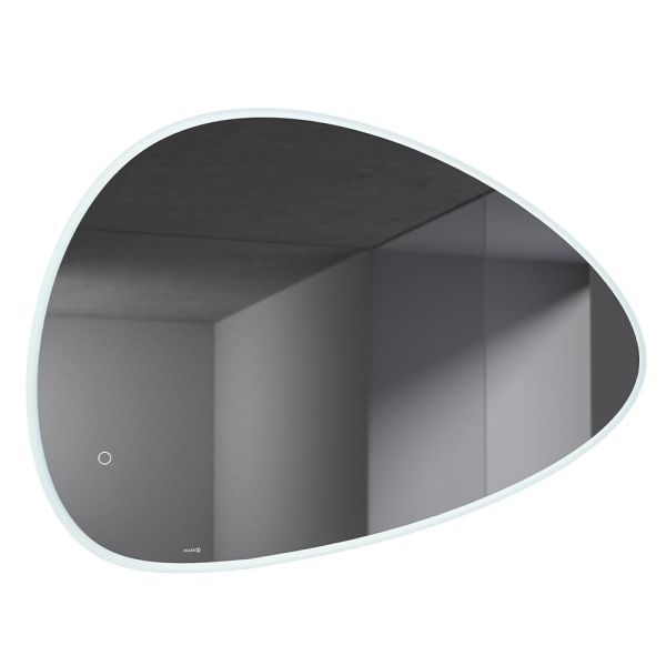 Kludi LUMA LED-Spiegel 100x69cm in organische Form mit Spiegelheizung, horizontale Ausführung