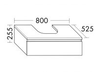 Vorschau: Burgbad Cube Waschtischunterschrank passend zu Grohe Cube mit 1 Auszug, 80cm