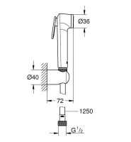 Vorschau: Grohe Vitalio Trigger Spray 30 Wandhalterset mit 1 Strahlart, chrom