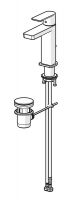 Vorschau: Hansa Hansastela Waschtisch-Einhand-Einlochbatterie mit Ablaufgarnitur, 106mm, chrom