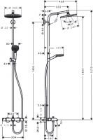 Vorschau: Hansgrohe Crometta S 240 Showerpipe Wanne, chrom