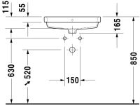 Vorschau: Duravit Vero Air Einbauwaschtisch rechteckig 55x45,5cm, mit Überlauf, ohne Hahnloch, weiß 0383550060