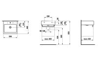 Vorschau: Laufen Living City Waschtisch mit Überlauf 50x46cm, weiß H8174310001041_1