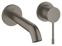 Grohe Essence 2-Loch-Waschtischbatterie Ausladung 183mm, hard graphite gebürstet