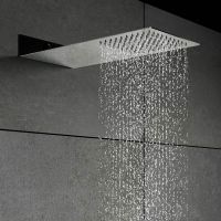 Vorschau: Steinberg Wall Rain Regenpaneel 43x20x6cm, Regenbrause ultraflach 2mm, edelstahl poliert