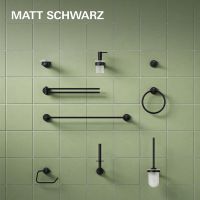 Vorschau: Grohe QuickFix Start Handtuchring, zum Kleben oder Bohren, schwarz matt