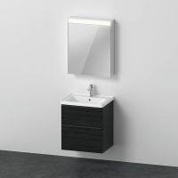 Duravit D-Neo Möbel-Set 60cm mit Waschtisch, Waschtischunterschrank und Spiegelschrank DE0145L16160000