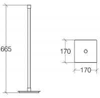 Vorschau: lineabeta RANPIN Ständer zum kombinieren Höhe 665mm, chrom