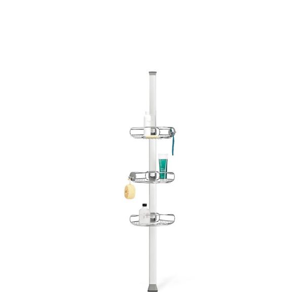 simplehuman Spann-Duschcaddy 1,5 - 2,4m, edelstahl aluminium eloxiert BT1109DC