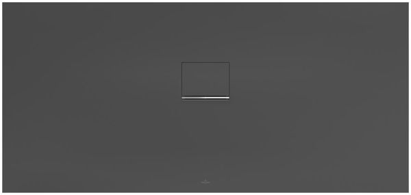 Villeroy&Boch Squaro Infinity Quaryl®-Duschwanne, flächenbündiger Einbau, 170x80cm, anthracite, UDQ1780SQI2IV-1S