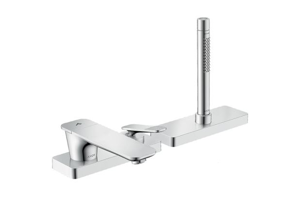 Axor Citterio C Cubic Cut 3-Loch Einhebel-Wannenrandmischer, chrom 49431000 