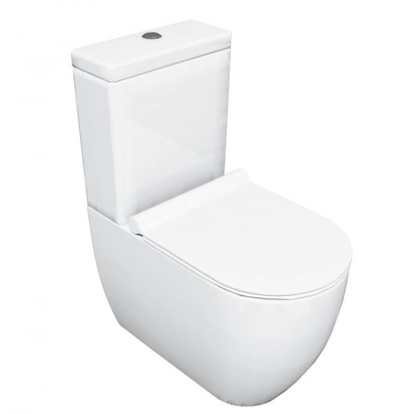 Catalano Sfera Stand-WC Kombi 63x35cm, Tiefspüler, inkl. Spülkasten, weiß CATAglaze+ 