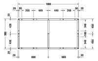 Vorschau: Duravit Tempano Fußgestell 180x90cm