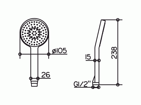 Keuco Edition 11 Handbrause mit Antikalk-System ø105mm