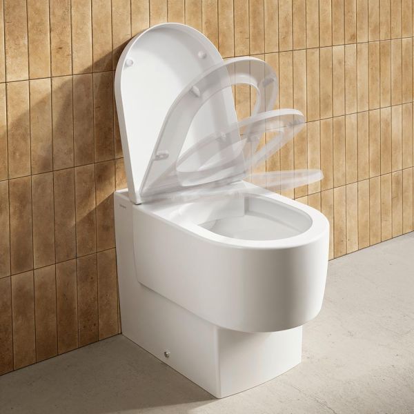 Duravit Balcoon Stand-WC, Abgang waagerecht, rimless, weiß