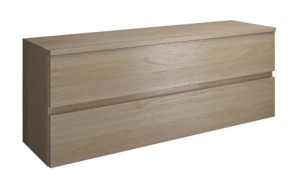 Burgbad Cube Unterschrank mit 2 Auszüge, 120cm eiche dekor cashemere USBC120