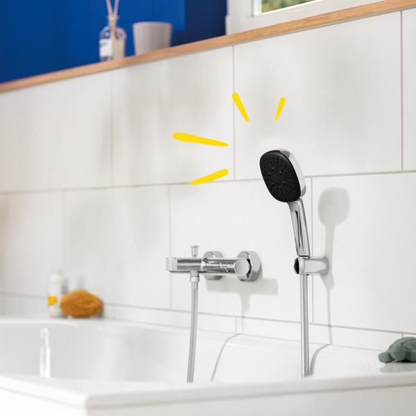 Grohe QuickFix Vitalio Comfort 110 Wandhalter mit Handbrause (3 Strahlarten) & Schlauch chrom 26176001