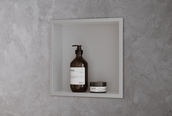 Hansgrohe XtraStoris Original Wandnische mit Rahmen 300/300/100, edelstahl optic